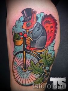 фото тату белка для статьи про значение татуировки с белкой - tatufoto.ru - 2