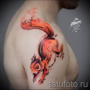 фото тату белка для статьи про значение татуировки с белкой - tatufoto.ru - 7