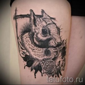 фото тату белка для статьи про значение татуировки с белкой - tatufoto.ru - 18