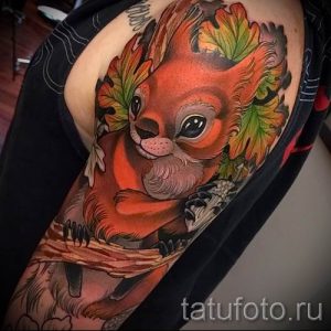 фото тату белка для статьи про значение татуировки с белкой - tatufoto.ru - 42