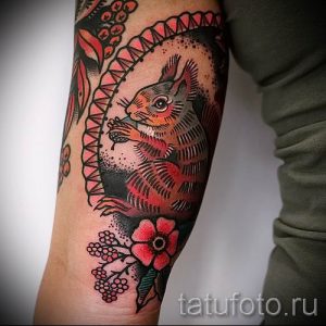 фото тату белка для статьи про значение татуировки с белкой - tatufoto.ru - 43