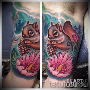 фото тату белка для статьи про значение татуировки с белкой - tatufoto.ru - 48
