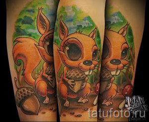 фото тату белка для статьи про значение татуировки с белкой - tatufoto.ru - 51