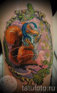фото тату белка для статьи про значение татуировки с белкой - tatufoto.ru - 53