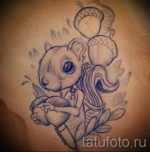 фото тату белка для статьи про значение татуировки с белкой - tatufoto.ru - 59
