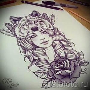 фото тату волчица для статьи про значение татуировки волчица - tatufoto.ru - 1