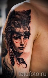 фото тату волчица для статьи про значение татуировки волчица - tatufoto.ru - 11