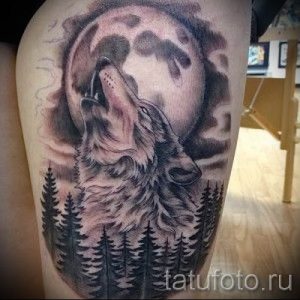 фото тату воющий волк для статьи про значение тату воющий волк - tatufoto.ru - 4