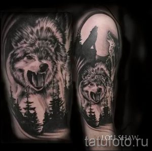 фото тату воющий волк для статьи про значение тату воющий волк - tatufoto.ru - 6