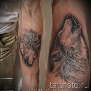 фото тату воющий волк для статьи про значение тату воющий волк - tatufoto.ru - 7