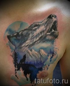 фото тату воющий волк для статьи про значение тату воющий волк - tatufoto.ru - 13