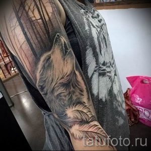 фото тату воющий волк для статьи про значение тату воющий волк - tatufoto.ru - 15