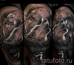 фото тату воющий волк для статьи про значение тату воющий волк - tatufoto.ru - 21