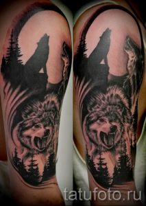 фото тату воющий волк для статьи про значение тату воющий волк - tatufoto.ru - 44
