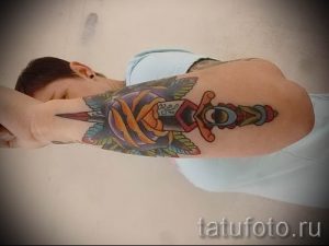 фото тату кинжал и роза пример для статьи про значение татуировки - tatufoto.ru - 3