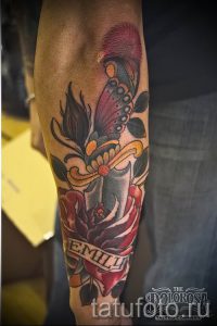фото тату кинжал и роза пример для статьи про значение татуировки - tatufoto.ru - 5