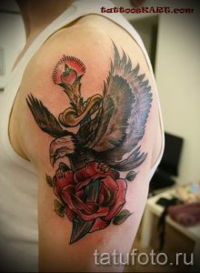 фото тату кинжал и роза пример для статьи про значение татуировки - tatufoto.ru - 9