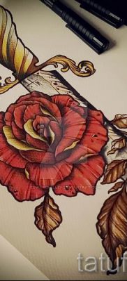 фото тату кинжал и роза пример для статьи про значение татуировки — tatufoto.ru — 14