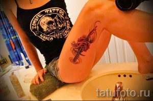 фото тату кинжал и роза пример для статьи про значение татуировки - tatufoto.ru - 22