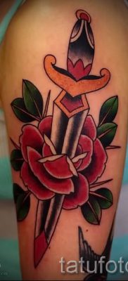 фото тату кинжал и роза пример для статьи про значение татуировки — tatufoto.ru — 50