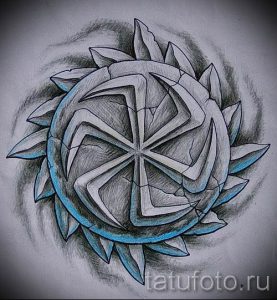 фото тату коловрат для статьи про значение татуировки коловрат - tatufoto.ru - 11