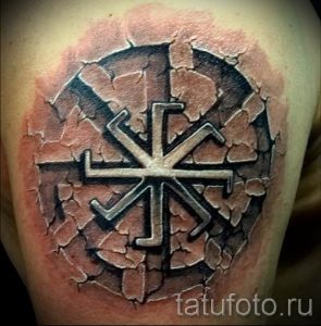 фото тату коловрат для статьи про значение татуировки коловрат - tatufoto.ru - 19