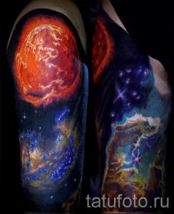 фото тату космос для статьи про значение космических татуировок - tatufoto.ru - 45