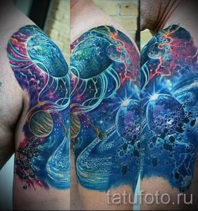 фото тату космос для статьи про значение космических татуировок - tatufoto.ru - 50