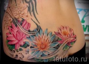 фото тату кувшинка для статьи про значение татуировки с кувшинкой - tatufoto.ru - 12