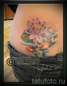 фото тату кувшинка для статьи про значение татуировки с кувшинкой - tatufoto.ru - 17