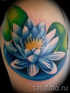 фото тату кувшинка для статьи про значение татуировки с кувшинкой - tatufoto.ru - 18