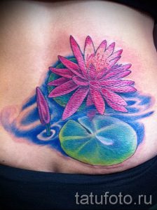фото тату кувшинка для статьи про значение татуировки с кувшинкой - tatufoto.ru - 23