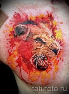 фото тату львица для статьи про значение татуировки львица - tatufoto.ru - 11