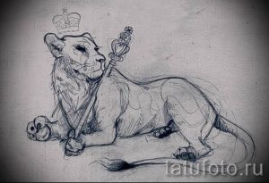 фото тату львица для статьи про значение татуировки львица - tatufoto.ru - 14
