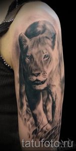 фото тату львица для статьи про значение татуировки львица - tatufoto.ru - 17