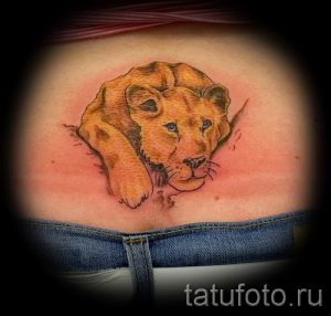 фото тату львица для статьи про значение татуировки львица - tatufoto.ru - 39