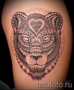 фото тату львица для статьи про значение татуировки львица - tatufoto.ru - 44
