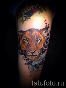 фото тату львица для статьи про значение татуировки львица - tatufoto.ru - 45