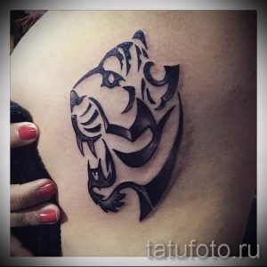 фото тату оскал тигра для статьи про значение татуировки с оскалом - tatufoto.ru - 1