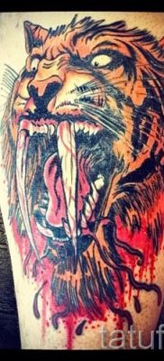 фото тату оскал тигра для статьи про значение татуировки с оскалом — tatufoto.ru — 4