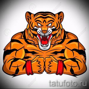 фото тату оскал тигра для статьи про значение татуировки с оскалом - tatufoto.ru - 5