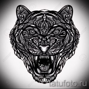 фото тату оскал тигра для статьи про значение татуировки с оскалом - tatufoto.ru - 6