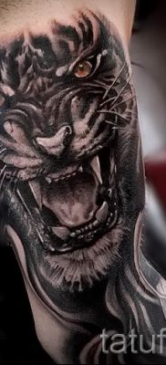фото тату оскал тигра для статьи про значение татуировки с оскалом — tatufoto.ru — 7