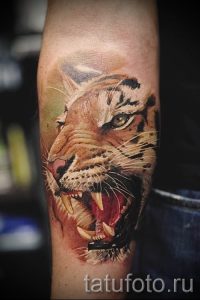 фото тату оскал тигра для статьи про значение татуировки с оскалом - tatufoto.ru - 13