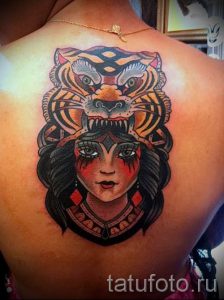 фото тату оскал тигра для статьи про значение татуировки с оскалом - tatufoto.ru - 24