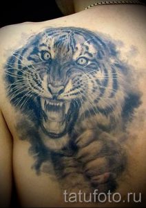 фото тату оскал тигра для статьи про значение татуировки с оскалом - tatufoto.ru - 28