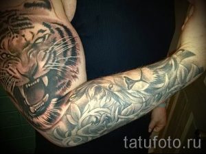 фото тату оскал тигра для статьи про значение татуировки с оскалом - tatufoto.ru - 31