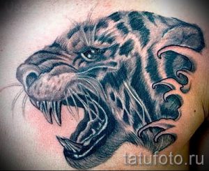 фото тату оскал тигра для статьи про значение татуировки с оскалом - tatufoto.ru - 34