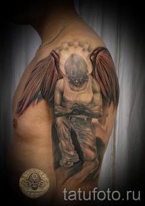 фото тату падший ангел для статьи про значение татуировки - tatufoto.ru - 3