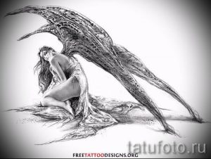 фото тату падший ангел для статьи про значение татуировки - tatufoto.ru - 47